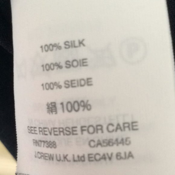 J. Crew Black 💯 Silk Fluted Sleeve Blouse - 12 - Picture 4 of 7